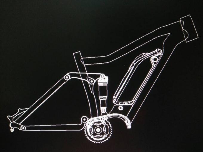 Boost 27.5er Ramka roweru elektrycznego w/ Bafang 1000w Aluminium Alloy Suspension Mtb E-Bike 0