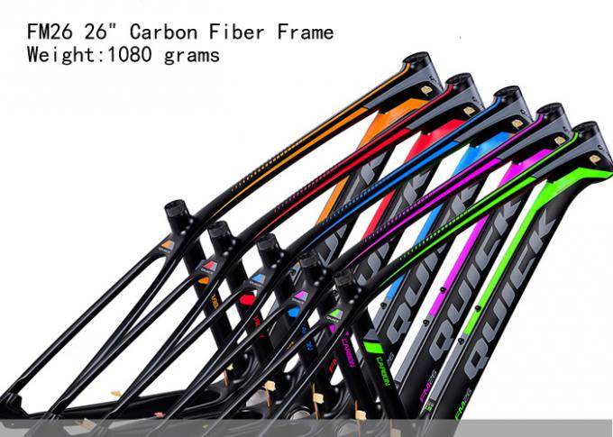 Rower 26er Ramka z włókna węglowego FM26 lekkiego roweru górskiego 1080 gramów PF30 w różnych kolorach 0
