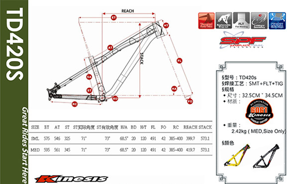 26/27.5ER Aluminium Bike Frame BMX/Dirt Jump/DJ Mountain Bike Frame TD420S 100-140mm MTB 2
