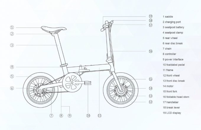 CE 16" Elektryczny składany rower / rower 200-250w bezszczotkowa bateria litowa 0