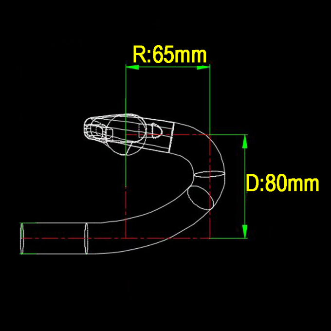 Wysokiej jakości węglowa droga wygodne kierownicę do roweru wyścigowego osiąga 65 mm spad 80 mm W1 szerokość 340/380/420/460MM 7